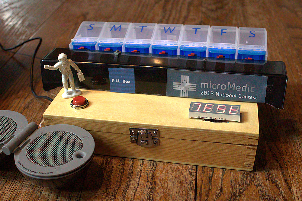 The completed P.I.L. Box (Propeller Based Internet Logging) project.