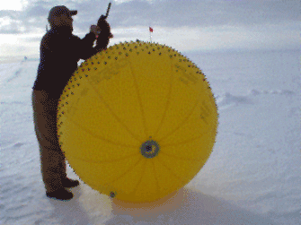 NASA Researcher with Tumbleweed Unit